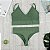 Conjunto Canelado Confort Top com bojo calcinha fio Verde Militar - Imagem 1