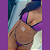 Conjunto Biquini Fita Roxo com bojo - Imagem 2