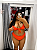 Conjunto Biquini Plus Size Caraguá Amarração Frontal Laranja - Imagem 1