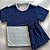 Pijama infantil Verão Menino- Cinza e Azul - Imagem 1