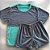 Pijama infantil Verão Menino- Cinza e Verde - Imagem 1