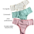 kit de 3 calcinhas em cotton de pala nas laterais (Rose,Amarelo,Verde) - Imagem 3