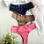 kit de 3 calcinhas em cotton de pala nas laterais (Marrom, Azul, Rosa) - Imagem 2