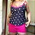Pijama Baby Doll Vaquinha Azul e Pink - Imagem 3