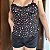 Pijama Baby Doll Florzinhas Preto - Imagem 3