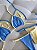 Conjunto Biquini Bahamas Marquinha Cortininha Azul com Amarelo sem Bojo Calcinha Fio com Regulagem - Imagem 2