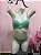Conjunto Lingerie Elegance Comfry com Bojo e Calcinha Fio Duplo Verde Agua - Imagem 1