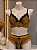 Conjunto Lingerie Sedutor Rendado Mostarda com preto - Imagem 1