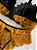 Conjunto Lingerie Sedutor Rendado Mostarda com preto - Imagem 5