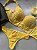 Conjunto Lingerie Chic Cropped renda e tule Amarelo - Imagem 1
