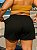 Shortinho Canelado de Praia Preto Plus Size - Imagem 3