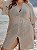 Saída de Praia Infinity Tricot Bege Plus Size - Imagem 1