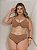 Conjunto Biquini Tifany Hot Pants Plus Size Canelado Marrom - Imagem 1