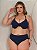 Conjunto Biquini Tifany Hot Pants Plus Size Canelado Azul - Imagem 1