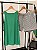 Pijama de Verão Feminino Tassia Gola Alta e Short Moletinho Verde - Imagem 2