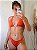 Conjunto Biquini Cortininha Orange fio duplo - Imagem 1