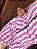 Pijama Americano Listrado Rosa com Branco - Imagem 5
