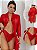 Robe Fascínio com calcinha em tule e renda Sexy Vermelho - Imagem 3