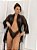 Robe Fascínio com calcinha em tule e renda Sexy Preto - Imagem 1