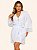 Robe Encanto Poliéster e Renda na manga Branco - Imagem 1