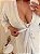 Robe Encanto Poliéster e Renda na manga Branco - Imagem 4