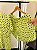 Pijama de Verão Feminino Loungewear Estampa de Mini Corações e Cós Elastico Verde - Imagem 2