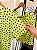 Pijama de Verão Feminino Loungewear Estampa de Mini Corações e Cós Elastico Verde - Imagem 3