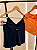 Pijama de Verão Lili Feminino com Alcinha e Short de Bolinha Cós Elastico Laranja com Preto - Imagem 2