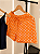 Pijama de Verão Lili Feminino com Alcinha e Short de Bolinha Cós Elastico Laranja com Preto - Imagem 3