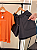 Pijama de Verão Dona de Mim T-shirt Camiseta de Manga Curta e Short Moletinho com Cós Elastico Laranja Com Cinza - Imagem 2