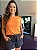 Pijama T-shirt Dona de Mim Laranja com Cinza - Imagem 3