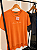 Pijama de Verão Dona de Mim T-shirt Camiseta de Manga Curta e Short Moletinho com Cós Elastico Laranja Com Cinza - Imagem 3