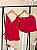 Baby Doll Denise com Detalhes em Renda Vermelho Luxo - Imagem 1
