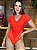 Body Amanda em renda Vermelho sem bojo - Imagem 1