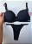 Conjunto Lingerie Básica com Bojo Bolha e Calcinha de Regulagem Multiformas Preto - Imagem 1