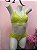Conjunto Lingerie Desejada com Bojo e Calcinha Fio Duplo em Renda Verde Neon - Imagem 1