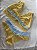 Conjunto Lingerie em renda amarelo com azul - Imagem 7