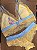 Conjunto Lingerie em renda amarelo com azul - Imagem 4