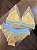 Conjunto Lingerie em renda amarelo com azul - Imagem 3