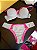 Conjunto Lingerie Comfy Cinza e Pink com renda - Imagem 1
