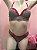 Conjunto Lingerie Comfy com Bojo e Detalhes em Renda Cinza e Pink - Imagem 3