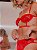 Conjunto Lingerie em Renda Desejo Sensual Meia Taça com Aro Vermelho - Imagem 4