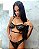 Conjunto Lingerie Desejo Sensual Meia Taça Preto - Imagem 2