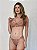 Conjunto Lingerie Cappuccino em Renda Sexy Transparente Sensual sem Bojo com Aro Calcinha Fio Duplo Bege - Imagem 1
