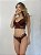 Conjunto Lingerie Expresso Marrom Cropped em Renda Sensual sem Bojo com Aro Calcinha Fio Duplo em renda Sexy - Imagem 6