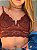 Conjunto Lingerie Expresso Marrom Cropped em Renda Sensual sem Bojo com Aro Calcinha Fio Duplo em renda Sexy - Imagem 19
