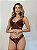 Conjunto Lingerie Expresso Marrom Cropped em Renda Sensual sem Bojo com Aro Calcinha Fio Duplo em renda Sexy - Imagem 3