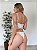 Conjunto Lingerie Chantilly Sensual Corselet Transparente em Renda e Tule Branco sem Bojo e com Aro Sexy - Imagem 2