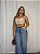 Conjunto Lingerie Latte Base Cropped em Renda Sensual sem Bojo com Aro Alças Removiveis Calcinha Fio Regulgem Sexy - Imagem 5