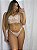 Conjunto Lingerie Latte Base Cropped em Renda Sensual sem Bojo com Aro Alças Removiveis Calcinha Fio Regulgem Sexy - Imagem 1
